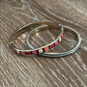 Vera Bradley Gold and Pink Bangle Bracelet Set
